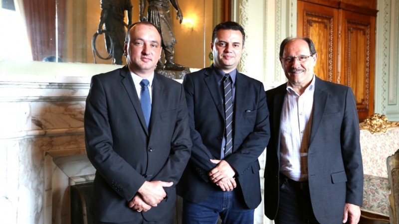 O atual diretor geral da Secom, Orestes de Andrade Jr (ao centro), será o novo presidente da Fundação Piratini