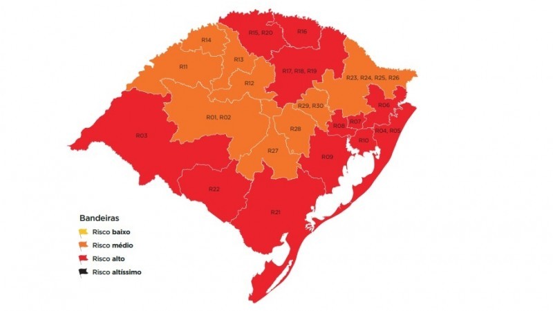 A partir desta rodada, mapa passa a ter 21 regiões: reúne 19 municípios das regiões Carbonífera e Costa Doce